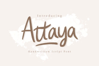 Attaya Natural Handwritten Font