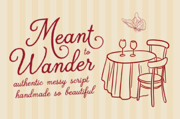 Meant to Wander - Handwritten Script Font