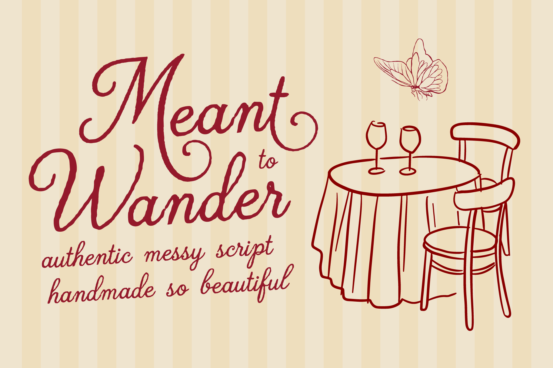 Meant to Wander - Handwritten Script Font
